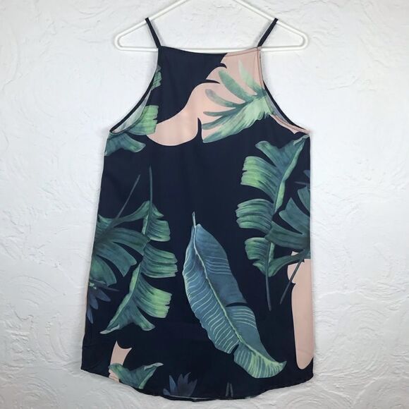 Blooming Jelly Navy Tropical Print Dress-M - Picture 5 of 9